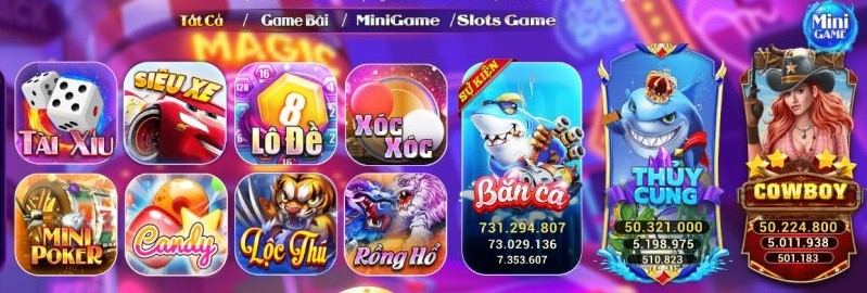 Các trò chơi nổi bật tại 68 Win Club