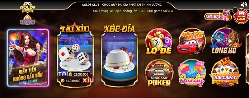 Đắm chìm trong thế giới trò chơi tại Gold8 Club - Đánh giá chi tiết